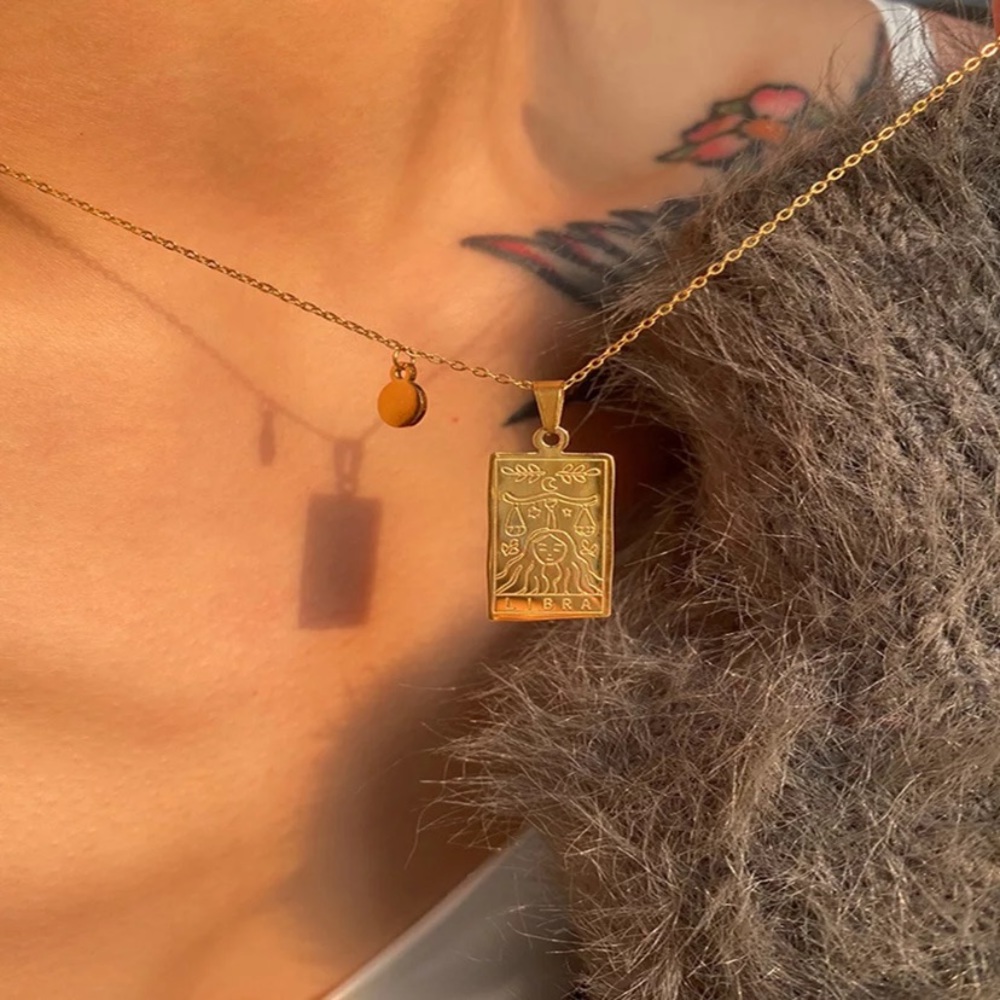 Gold zodiac necklaces
